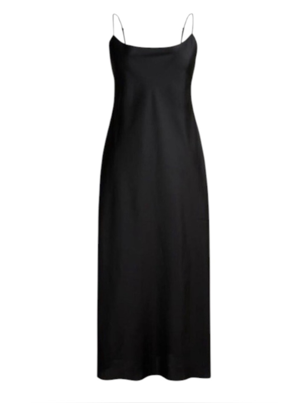 J. Crew Gwyneth Black Slip Dress
